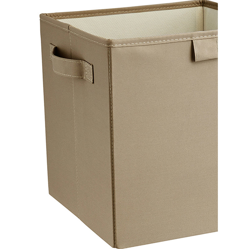 Bac de rangement en tissu Premium Cubes, Taupe, brun pâle