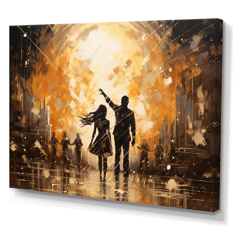 Disco Dazzle Dancer Complicity sur toile, Toile tendue, H 24 po x l 32 po x P 1 po