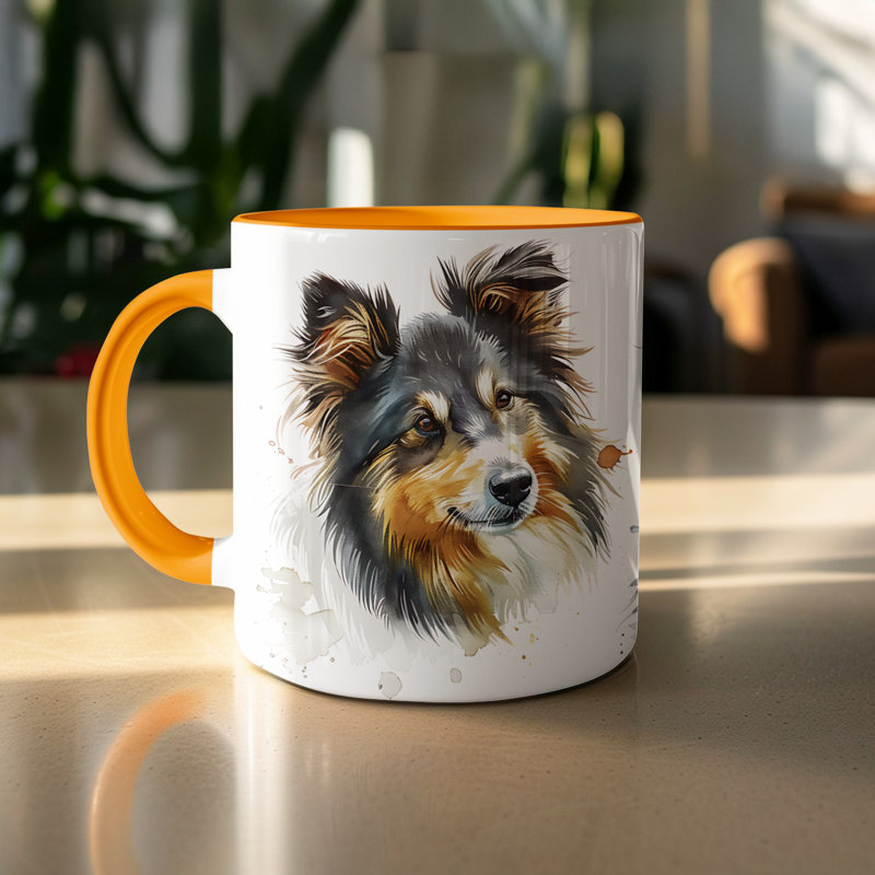 Ceramic Coffee Mug, 2, Orange