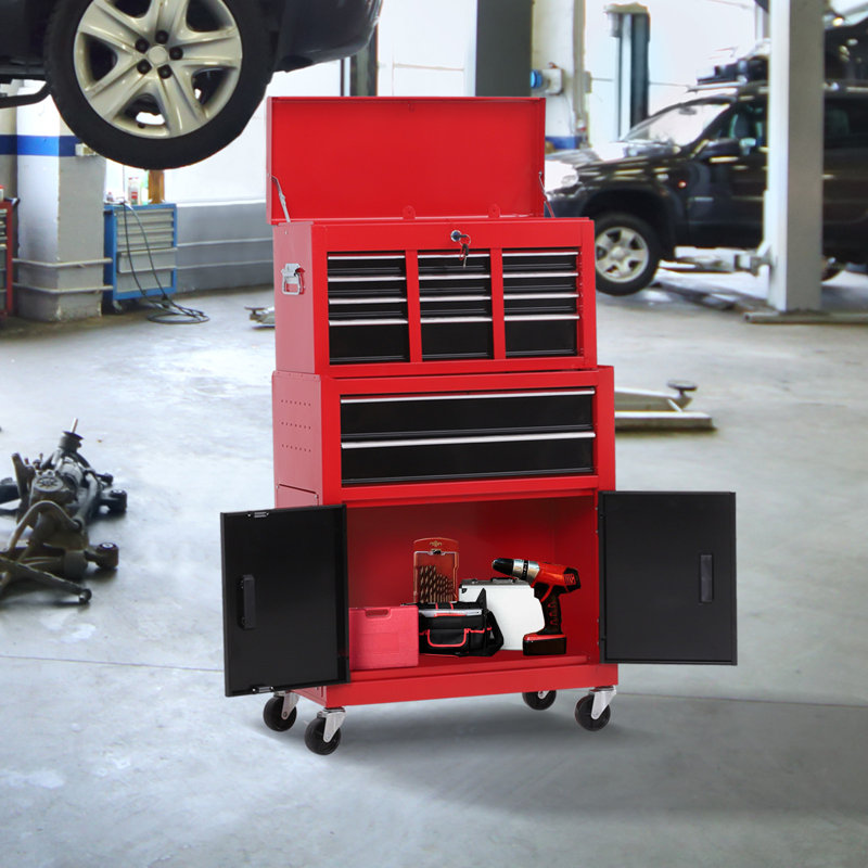 Dotan 24.25'' W 6 -Drawer Steel Bottom Rollaway Chest with Wheels