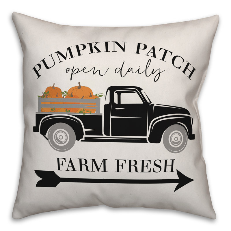  Housse de coussin Pumpkin Farm Truck, 16 po x 1 po