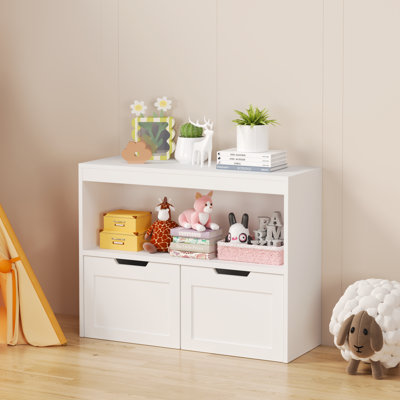 Organisateur de livres, armoire de rangement pour jouets, blanc