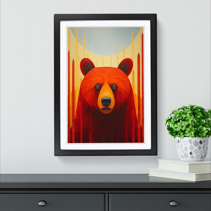Single Picture Frame Print on Wood, Black Framed, 46cm H x 34cm W