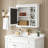 30'' x 28'' Medicine Cabinet, Wall Mounted Bathroom Storage Cabinet, Modern Bathroom Wall Cabinet with Mirror,Medicine Cabinet,  Mirror Cabinet with 3 Open Shelves (Not Include Bathroom Vanity )-854321514