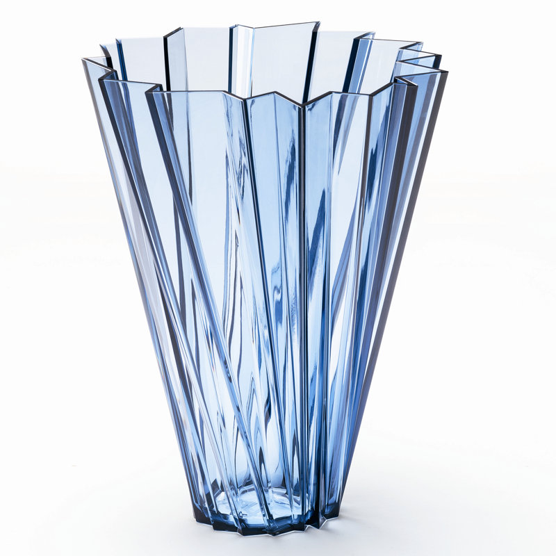 Vase Shanghai, Bleu transparent