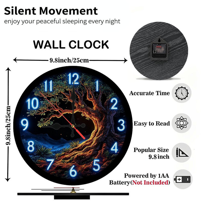 Horloge murale Neon