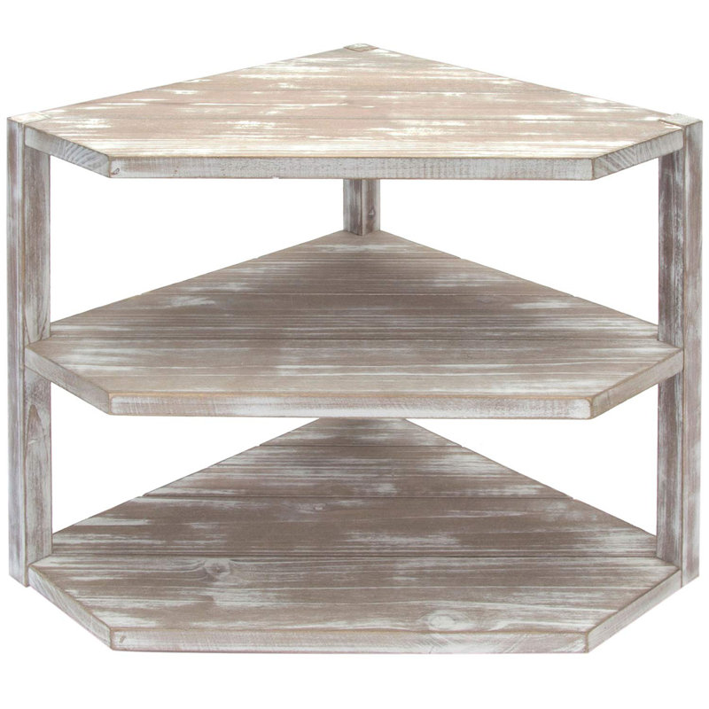 Étagère de coin en bois à 3 niveaux