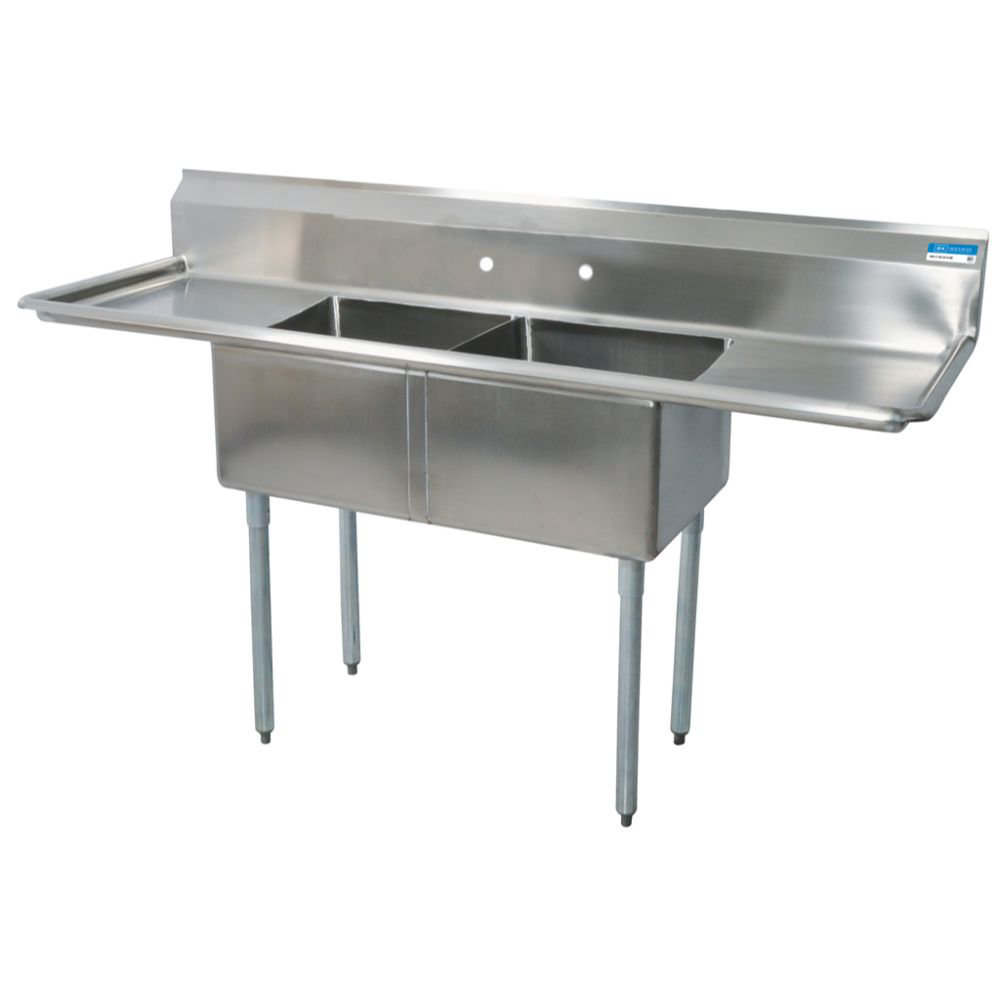 72" L x 24" W Free Standing Bar Sink BK Resources
