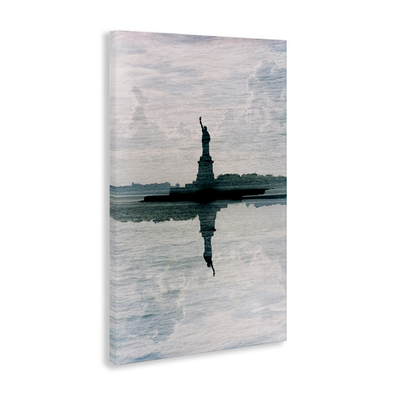Statue de la liberté sur toile, réflexion de Robin Vandenabeele, H 24 po x l 16 po