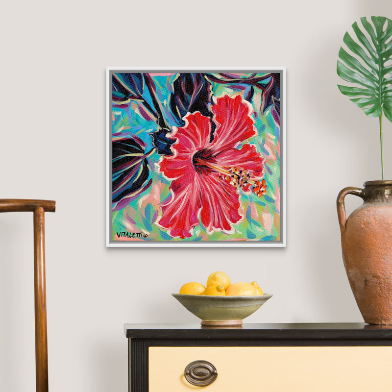 Hawaiian Beauty I, art mural sur toile, H 12 po x l 12 po x P 1,75 po, Toile avec cadre blanc