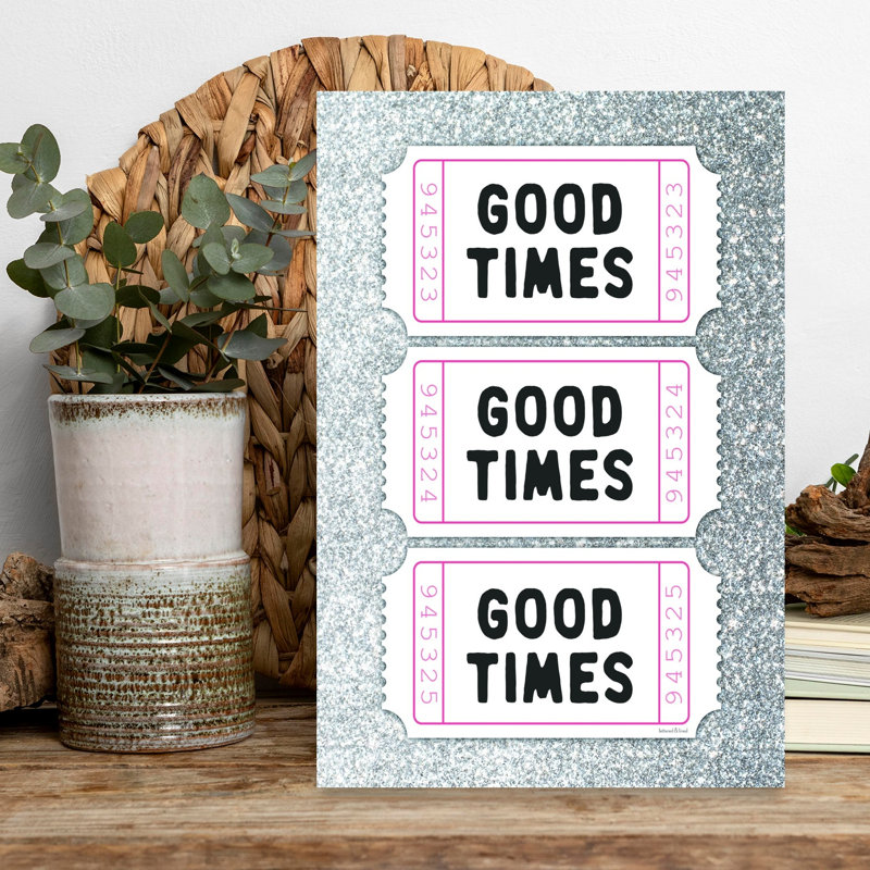 «Good Times», art mural moderne et audacieux, H 18 po x l 12 po