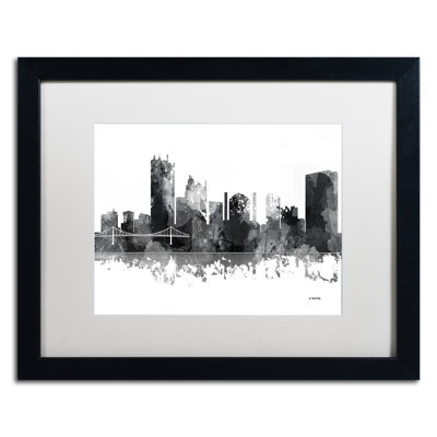« toledo ohio horizon bg-1 », impression sur toile encadrée