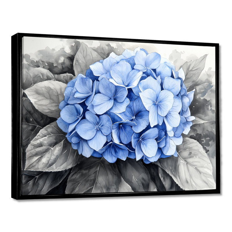 Ingersoll - Floral Wall Art, H 12 po x l 20 po, Picture Frame Print, Noir