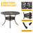 Aguilard Round 4 - 5 Piece Outdoor Patio Dining Set ,Round 42"Patio Table and Chair Set for Garden,Bronze