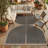 Modern Easy Jute Machine Washable Area Rug Outdoor Rug with Non-Slip Backing for Patio, Backyard and Indoor-381301788