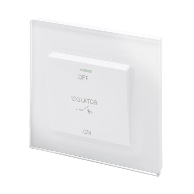 Crystal PG 10A 3-Pole Fan Isolator Switch Black, White
