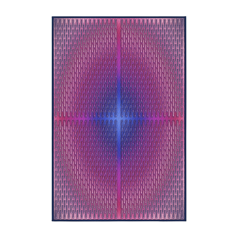 Tapis 100% à motifs lavables à la machine 2989 - Pat3674-Pur, Rectangle 2 pi x 3 pi
