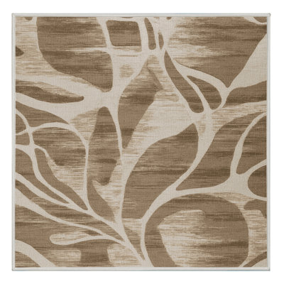 Machine Washable Abstract Beige Area Rug