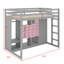 Lit mezzanine pour enfants avec garde-robe et tablettes, structure de lit mezzanine en bois avec armoire de rangement pour enfants-1960706829-1960706830