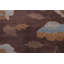 Tapis brun floral en laine touffeté à la main