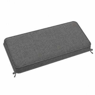Coussin de banc sur mesure de 3 pouces de hauteur avec passepoil double et 2 attaches pour meubles de patio