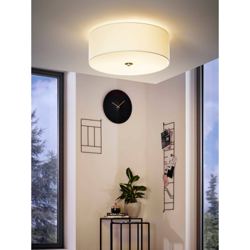 Patience Fabric Flush Mount, White
