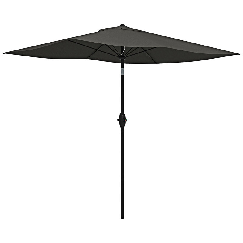 Parasol de marché rectangulaire Outsunny, L 118,12 po x P 78,72 po, Acier