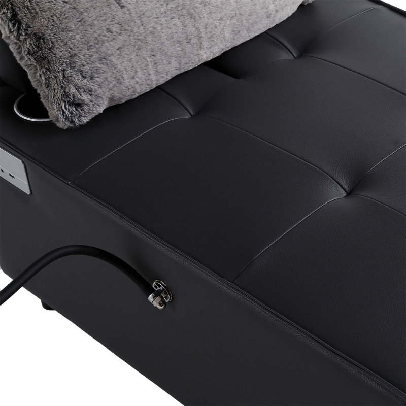 Canapé-lit, fauteuil haut-parleur, canapé-lit inclinable, 2 ports USB, fauteuil d'appoint pour téléphone