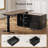 Berat L-shaped Executive Standing Desk With Reversible File Cabinet-163094129