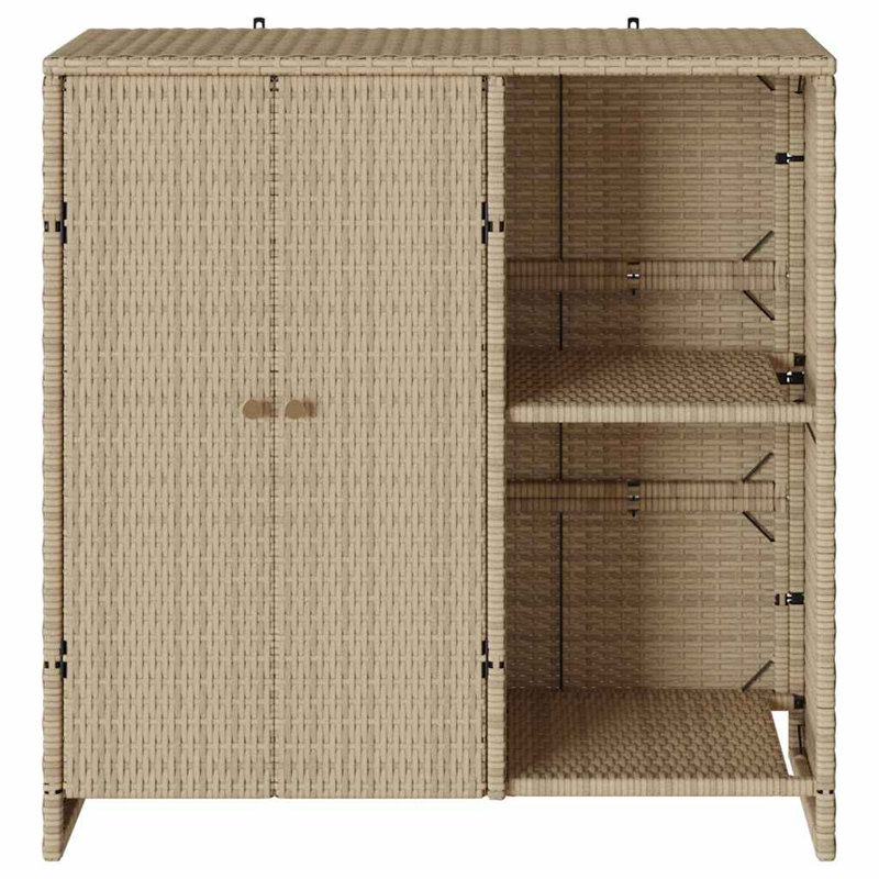 Rattan Accent Cabinet, Beige