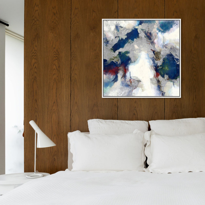 Abat-jour Explosive - Peinture sur toile, H 30 po x l 30 po, Toile avec cadre blanc