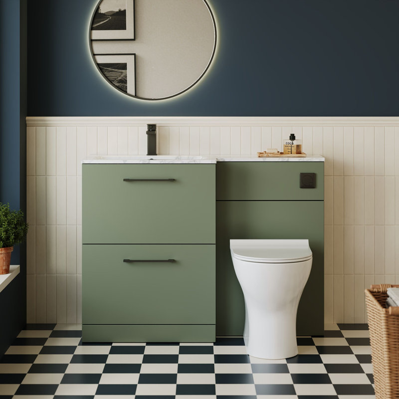 Arno 1105 mm Bathroom Vanity, Satin Green