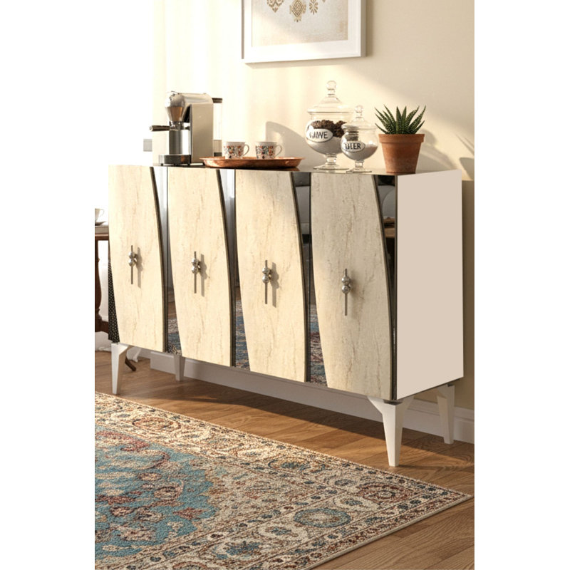 Console, Beige/Silver