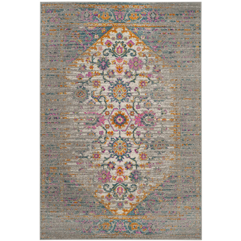 Tapis oriental gris clair Felty, Rectangulaire 3 pi x 5 pi