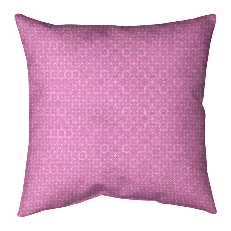 Housse de coussin Katelyn Elizabeth, 16 x 16, Pas de bourre, Rose / blanc
