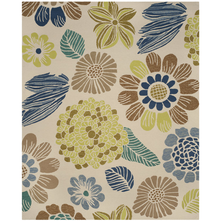 Doyle Hand Hooked Performance Floral Rug