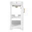 Ensemble de meuble-lavabo sur pied 16 po avec lavabo en céramique, ensemble de meuble-lavabo simple autoportant avec porte à fermeture douce et tablette réglable