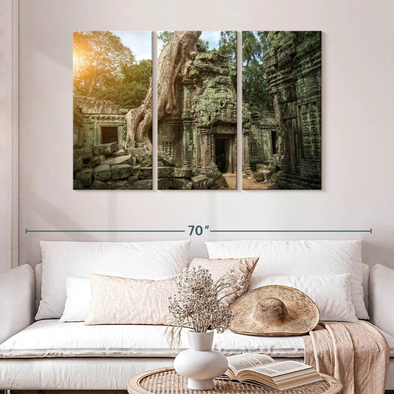 Anciennes ruines de Nicci Angkor Wat, H 32 po x l 50 po