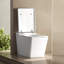 Toilette bidet sans réservoir avec ouverture à couvercle tactile, chasse d'eau, siège chauffant, affichage numérique à DEL-106408473