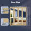Porte de miroir double en bois de pin double non plié avec trousse de quincaillerie-106950889