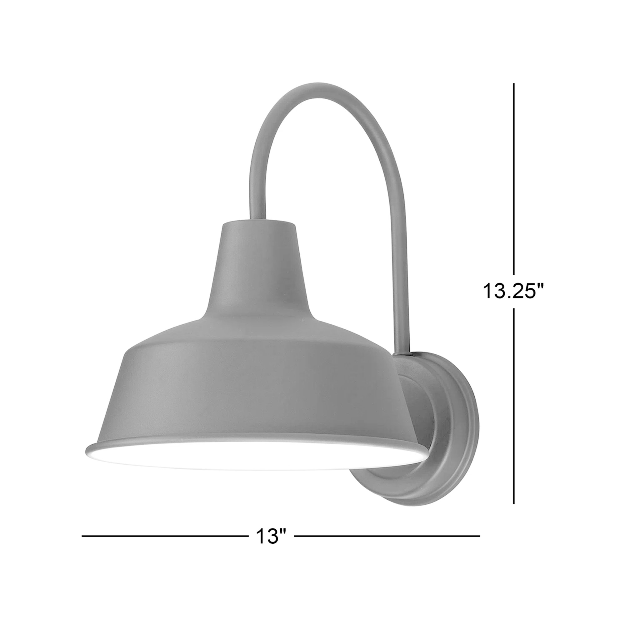 Alexandrina Single Light Bell Outdoor Wall Light, Black, 13.25" H x 10.25" W x 13" D