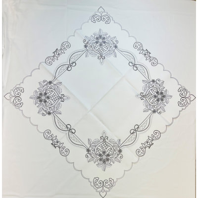 Nappe carrée en polyester floral
