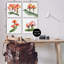 Ensemble de 4 reproductions d'art sur toile rouges par Alexandria Gilbert Kincaid