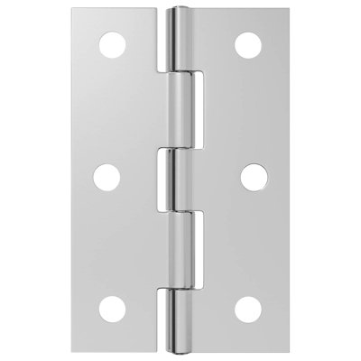 vidaXL Hinge Silver Steel Silent Bearing Door Frame Smooth Operation