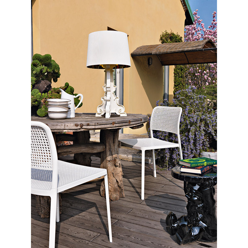 Audrey Armchair, White, White Painted Steel