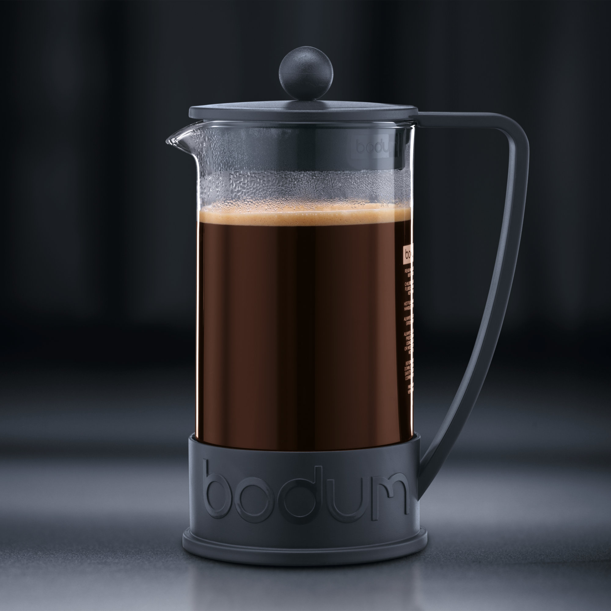 Bodum Brazil French Press Coffee Maker, Black, 12 oz.