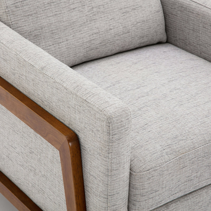 Fauteuil inclinable, fauteuil inclinable moderne en tissu de performance, Gris clair