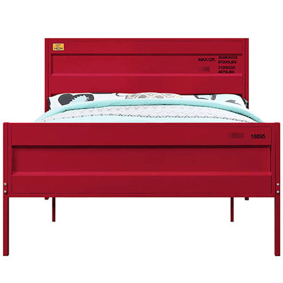 Lit plateforme rouge