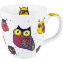 Godinger Owl Amber Set of 4 Mugs