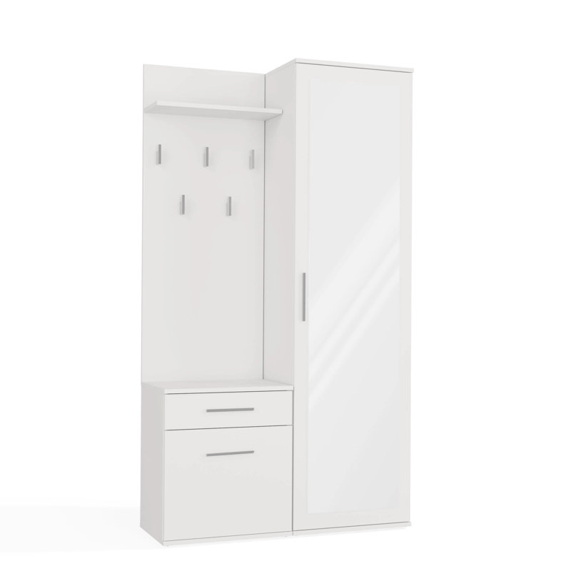 1 Door Laminate Wardrobe, White